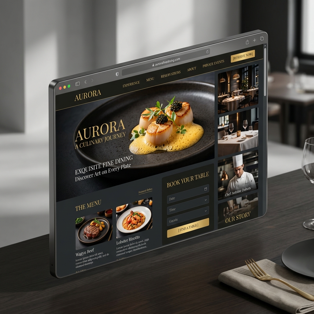 Epicure Fine Dining Restaurant Website